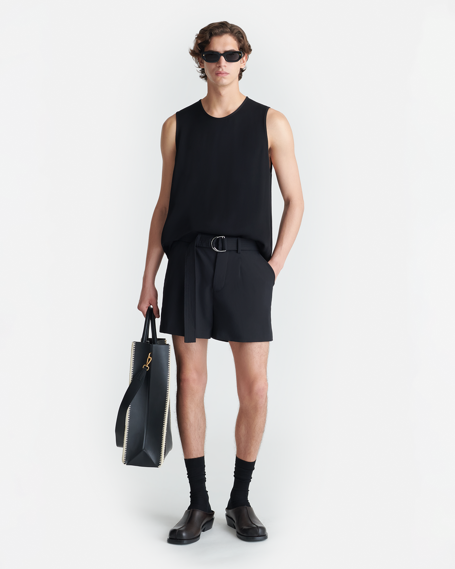 Nanushka Ollie - Belted Shorts - Black