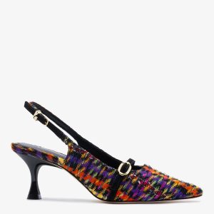 Larroudé Ines Pump Multicolor Printed Tweed