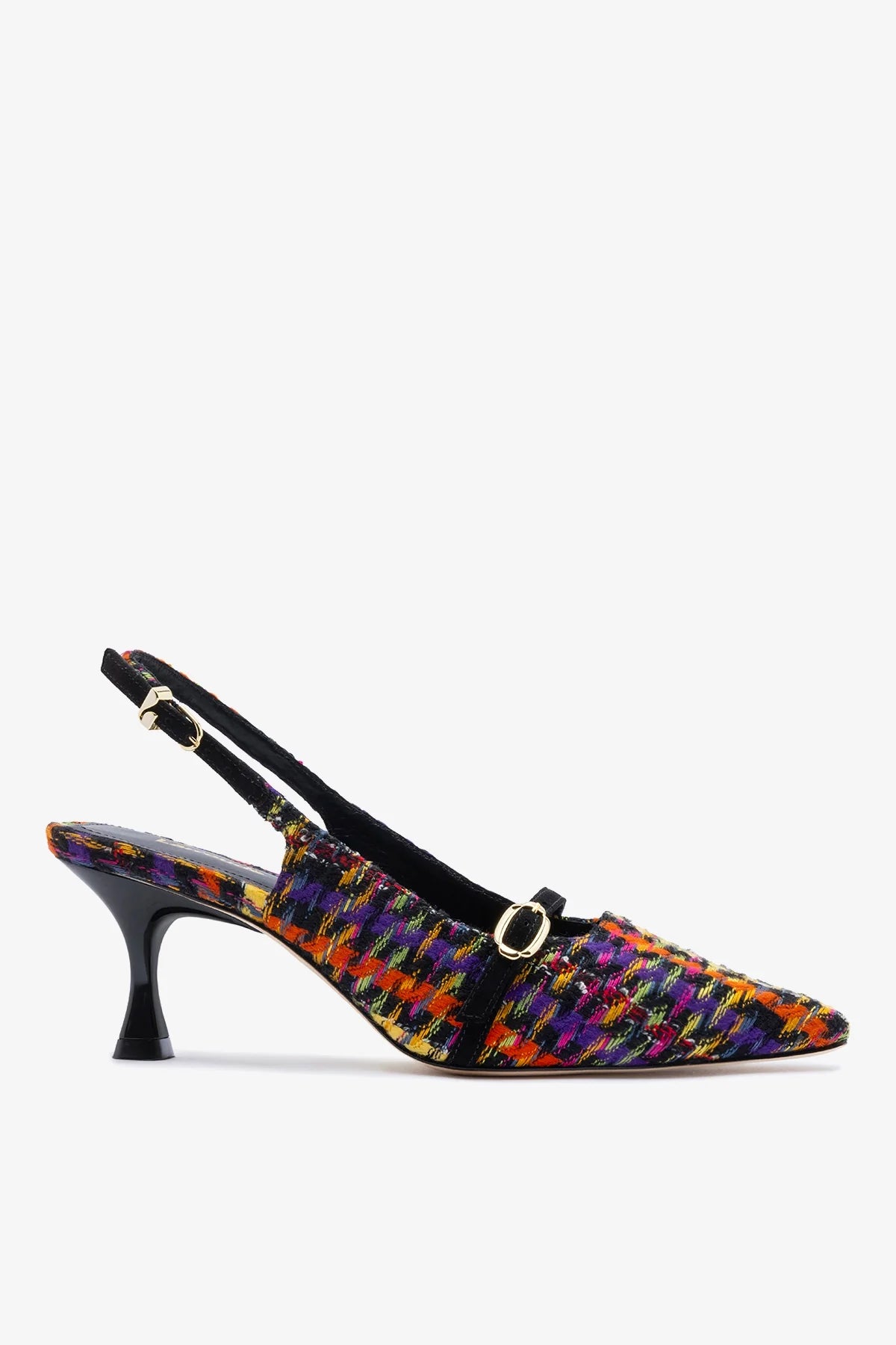 Larroudé Ines Pump Multicolor Printed Tweed