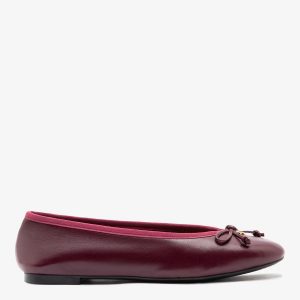 Larroudé Pavlova Ballet Flat Ruby Leather