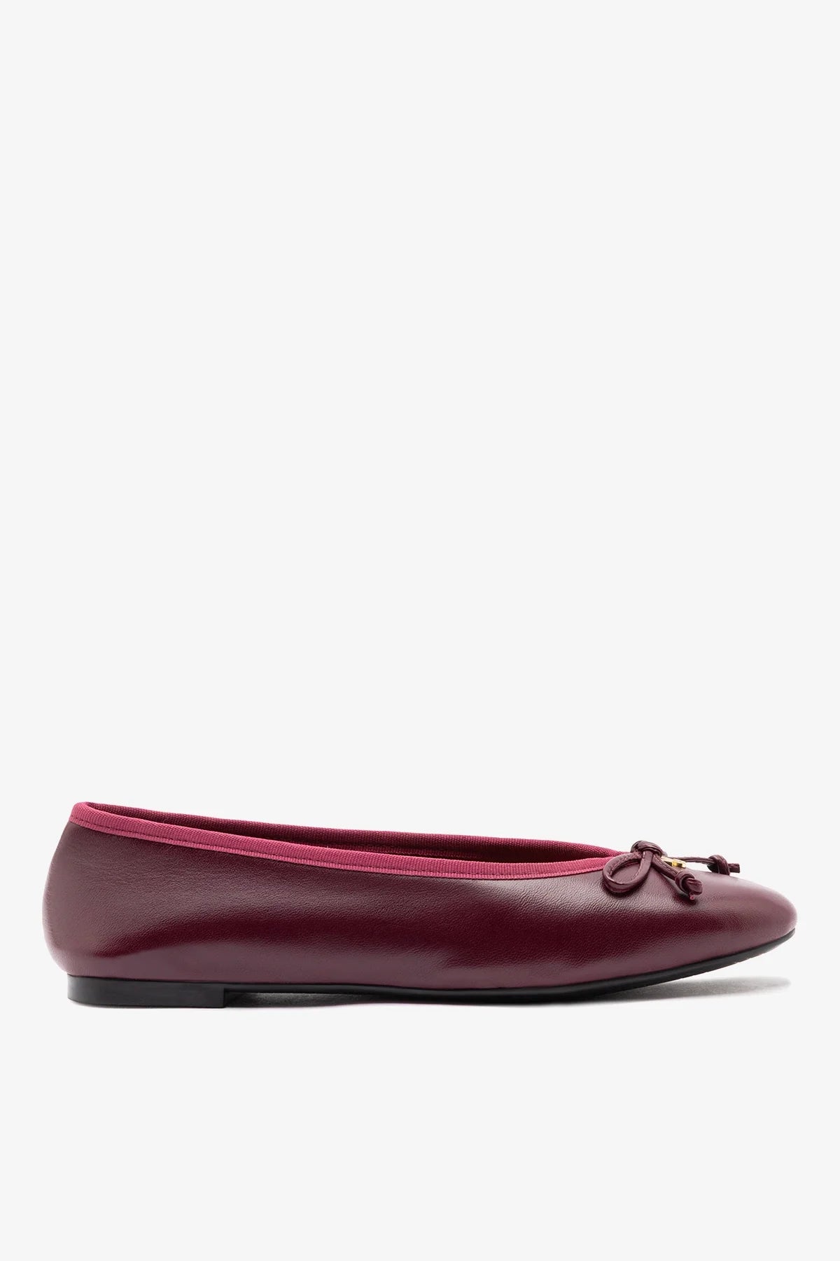 Larroudé Pavlova Ballet Flat Ruby Leather