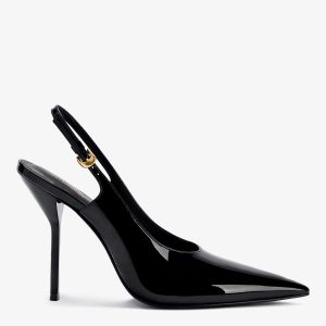 Larroudé x Altuzarra Pump In Black Patent Leather