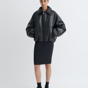 Nanushka Kaiya - Glass Poplin Skirt - Black