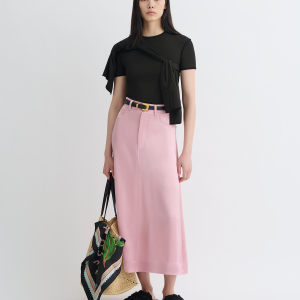 Nanushka Cintia - Slip Satin Midi Skirt - Pink