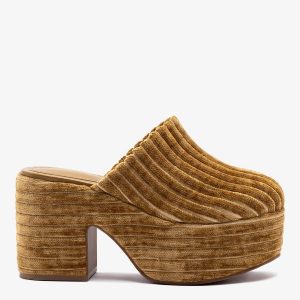 Larroudé Miso Platform Clog In Latte Velvet