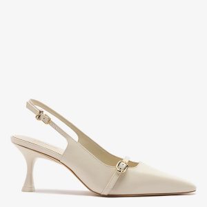 Larroudé Ines Pump Ivory Leather