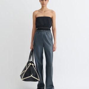 Nanushka Geb - Okobor™ Alt-Leather Pants - Steel Blue