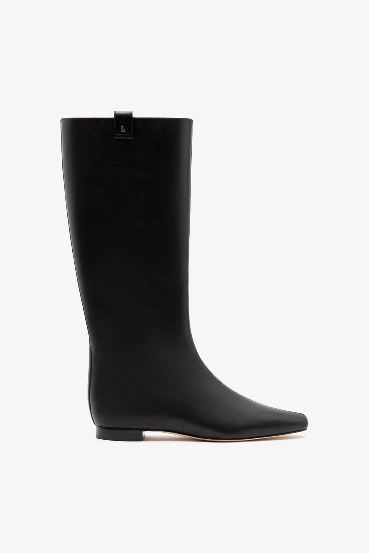 Larroudé Alexis Flat Boot Black Leather