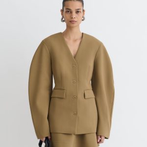 Nanushka Kaori - Elongated Blazer - Brown