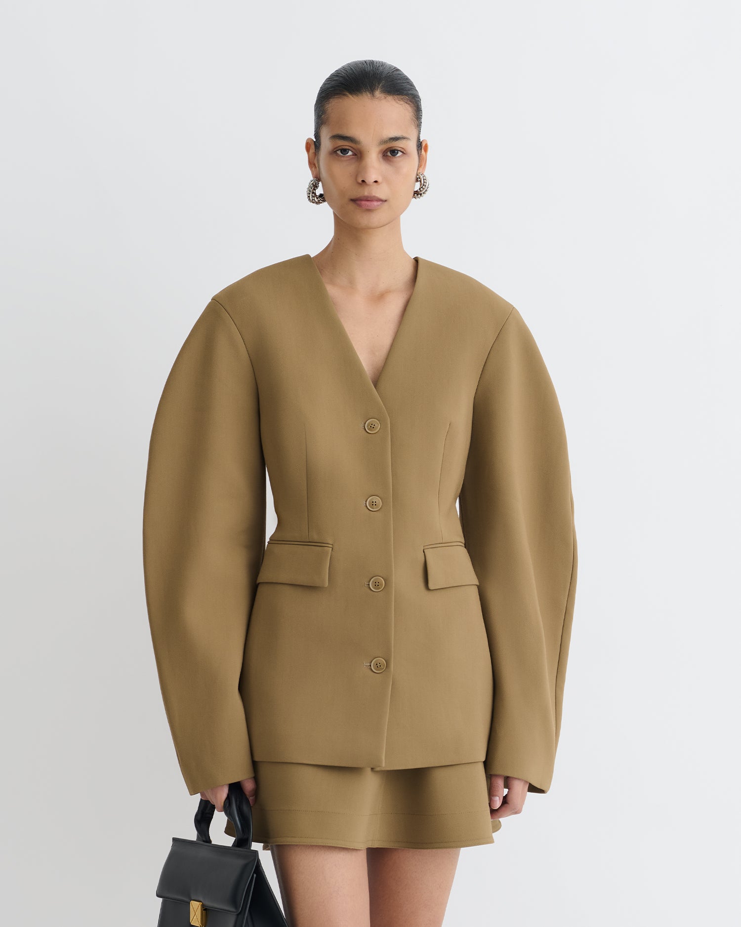 Nanushka Kaori - Elongated Blazer - Brown