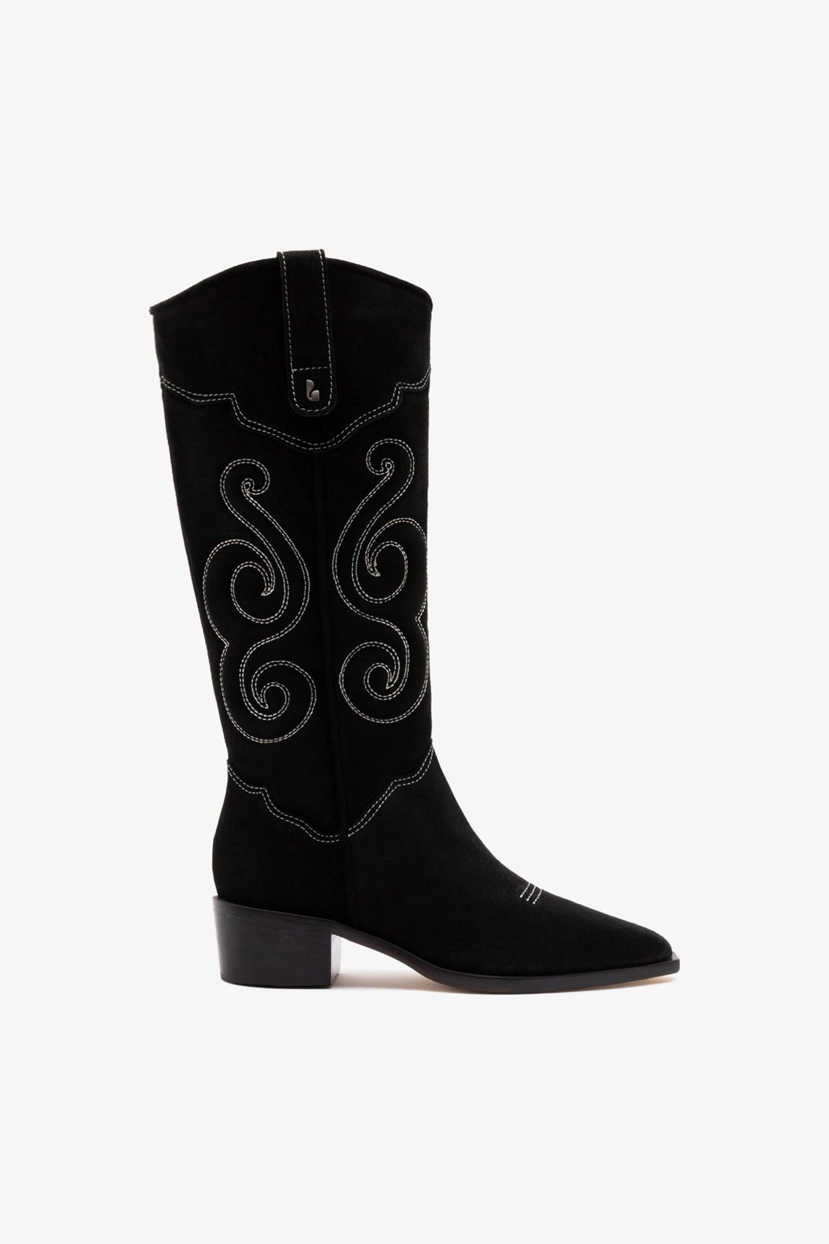 Larroudé Paloma Boot In Black Suede