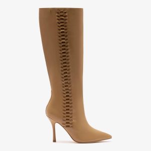 Larroudé Kate Boot In Peanut Leather