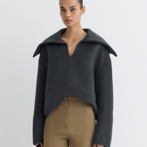 Nanushka Maxe - Double Wool Jacket - Grey Melange
