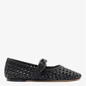 Larroudé Verona New Macrame In Black Leather