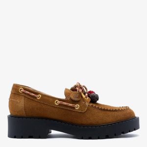 Larroudé Cyprus Lugsole Loafer Russet Suede