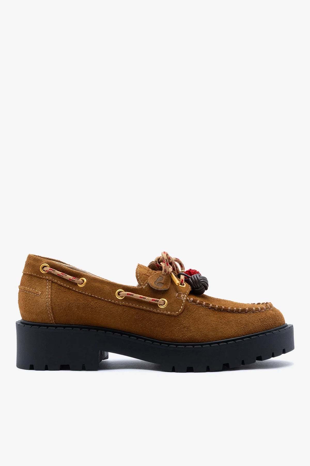 Larroudé Cyprus Lugsole Loafer Russet Suede