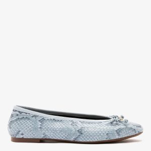 Larroudé Pavlova Ballet Flat Maya Python Leather