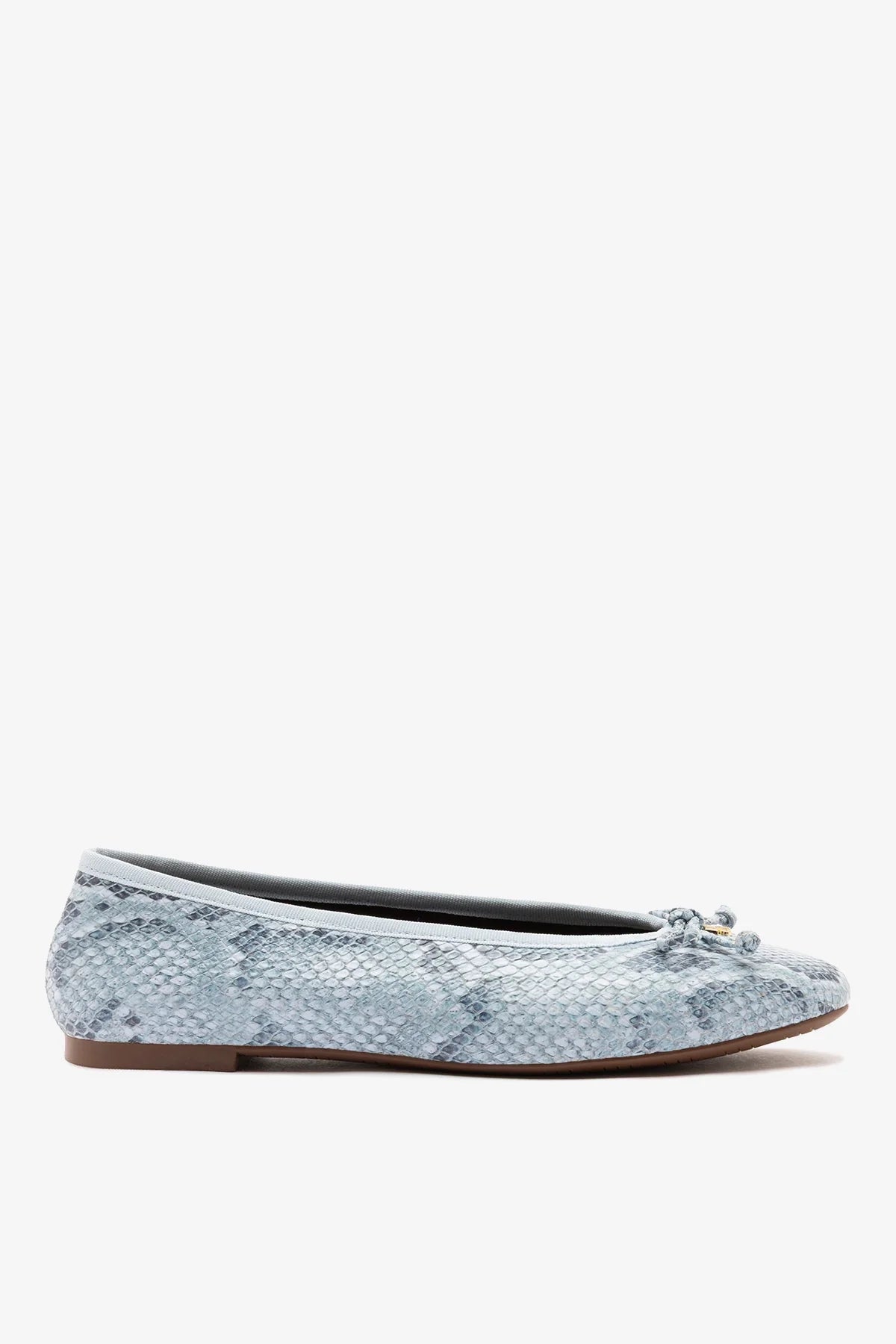 Larroudé Pavlova Ballet Flat Maya Python Leather