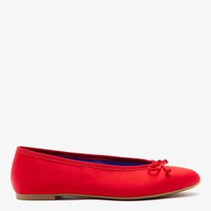 Larroudé Pavlova Ballet Flat Cherry Satin