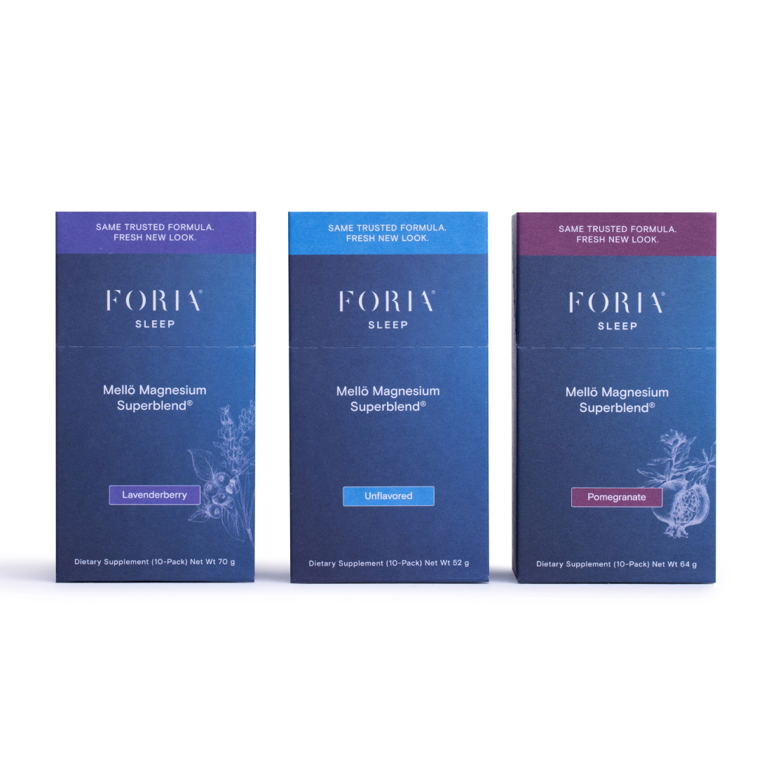 Foria Mellö Magnesium 30 Travel Sticks Variety Set