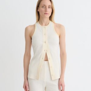 Nanushka Arne - Crepe Top - Creme