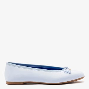 Larroudé Pavlova Ballet Flat Powder Blue Satin