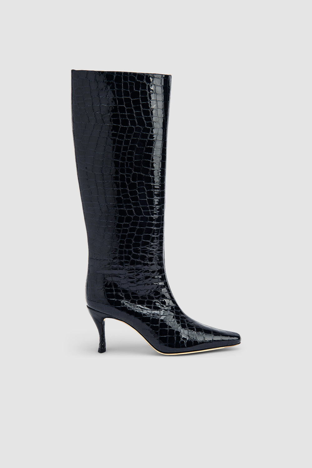 By Far Stevie 42 Croco Embossed Knee-High Boot