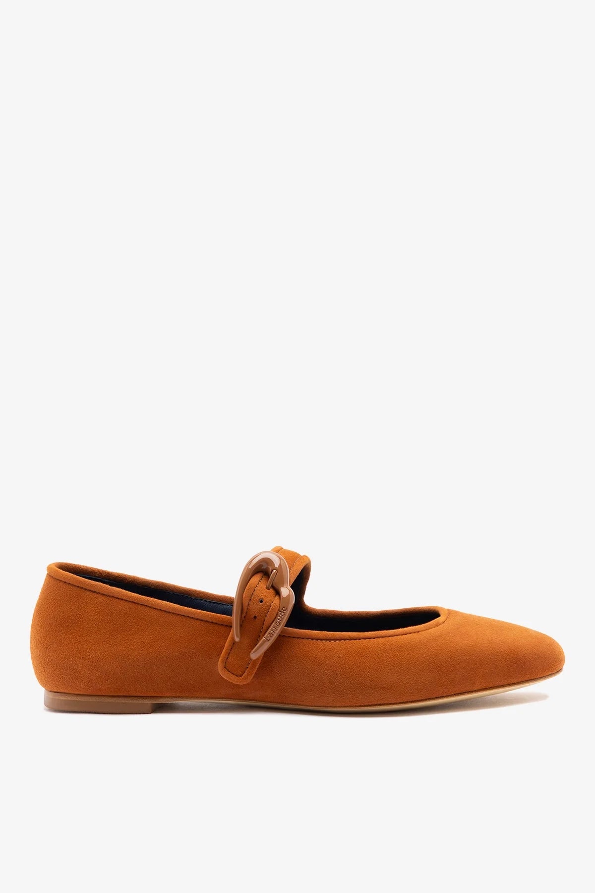 Larroudé Verona Ballet Flat Chestnut Suede
