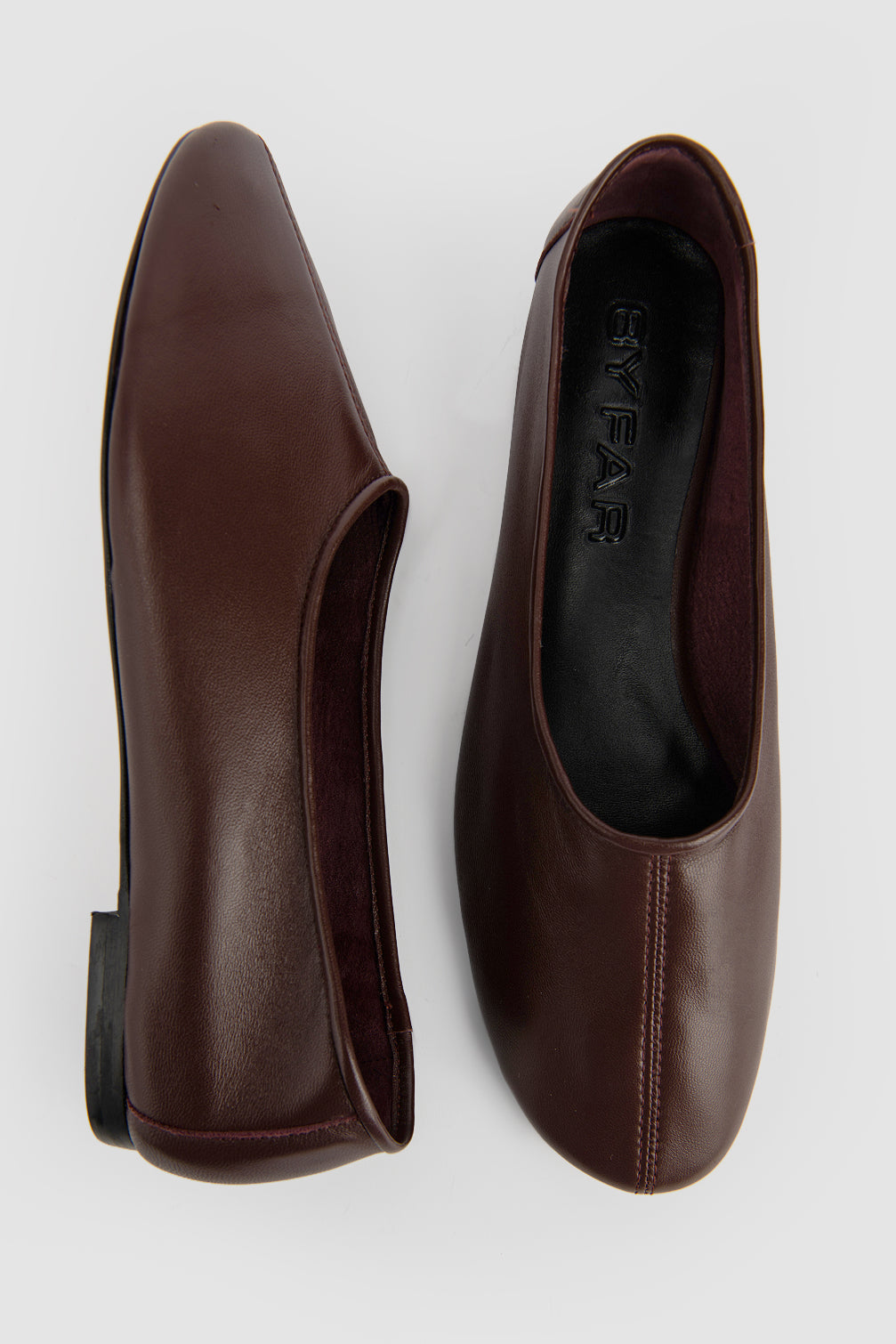 By Far Prudence Leather Ballet Flat