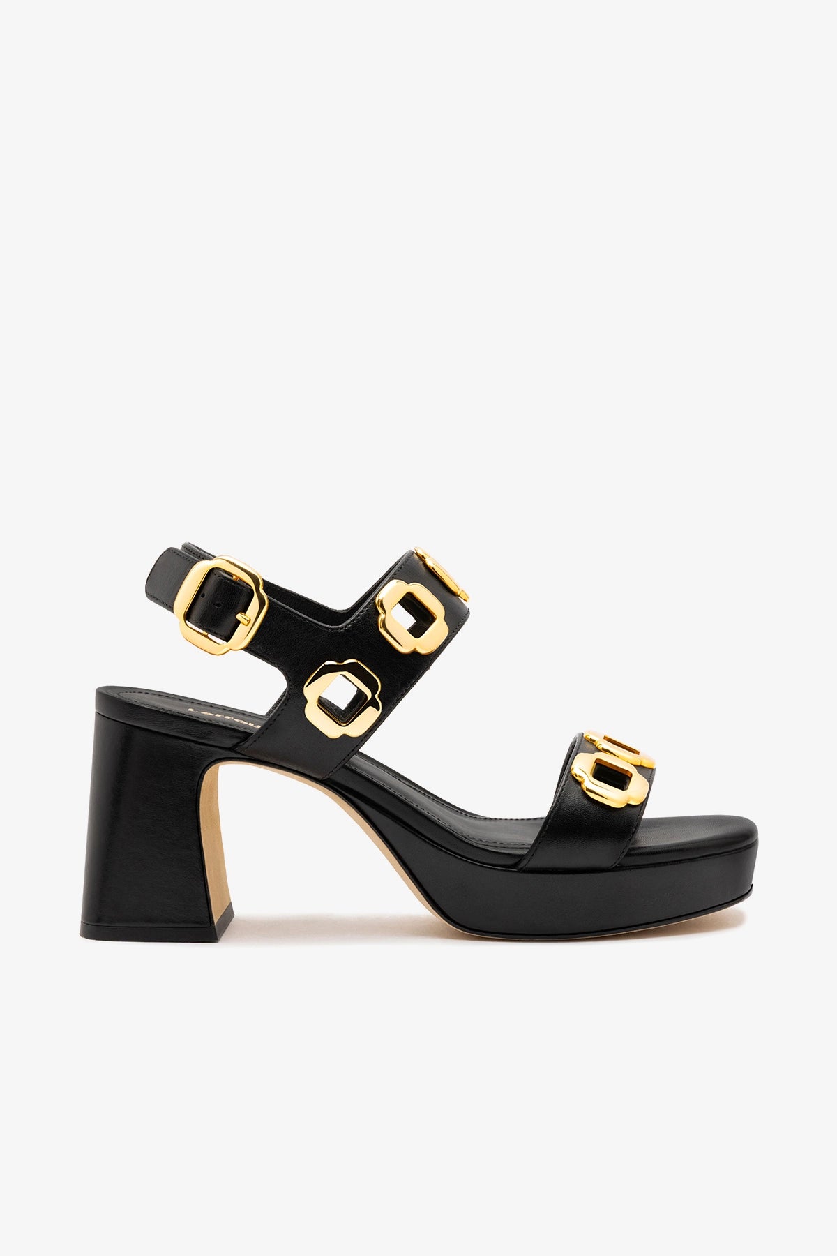 Larroudé Milan Dolly Low In Black Leather