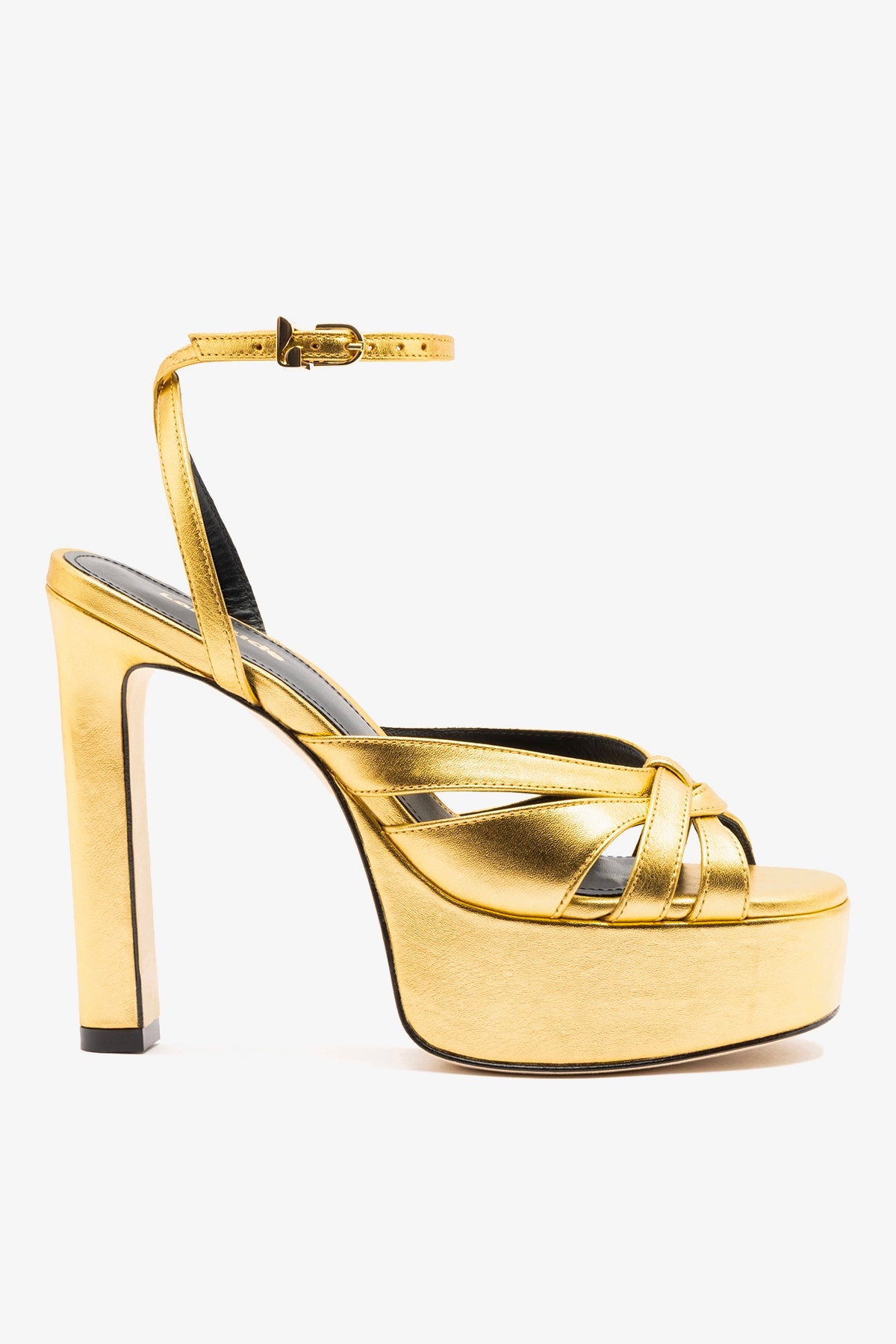 Larroudé Veronica Sandal Gold Leather
