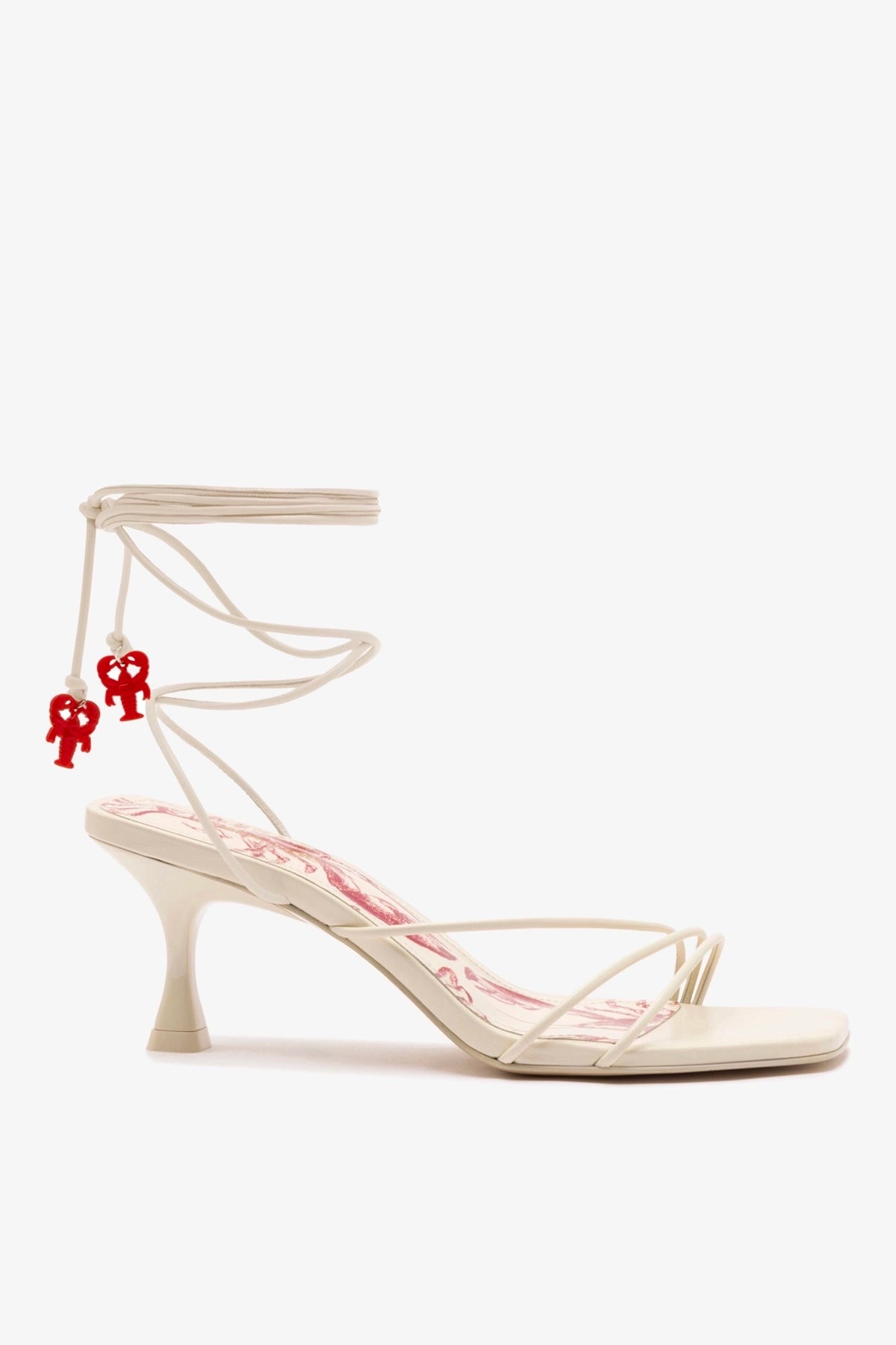 Larroudé Nadia Sandal In Ivory Leather