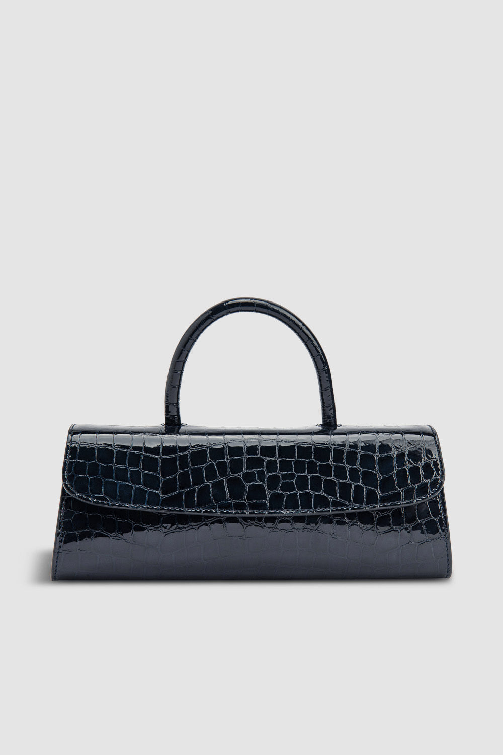 By Far Mini Longa Croco Embossed Top-Handle Bag