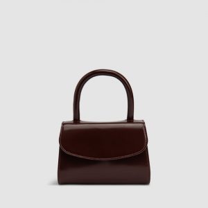 By Far Mini 2.0 Semi Patent Top-Handle Bag
