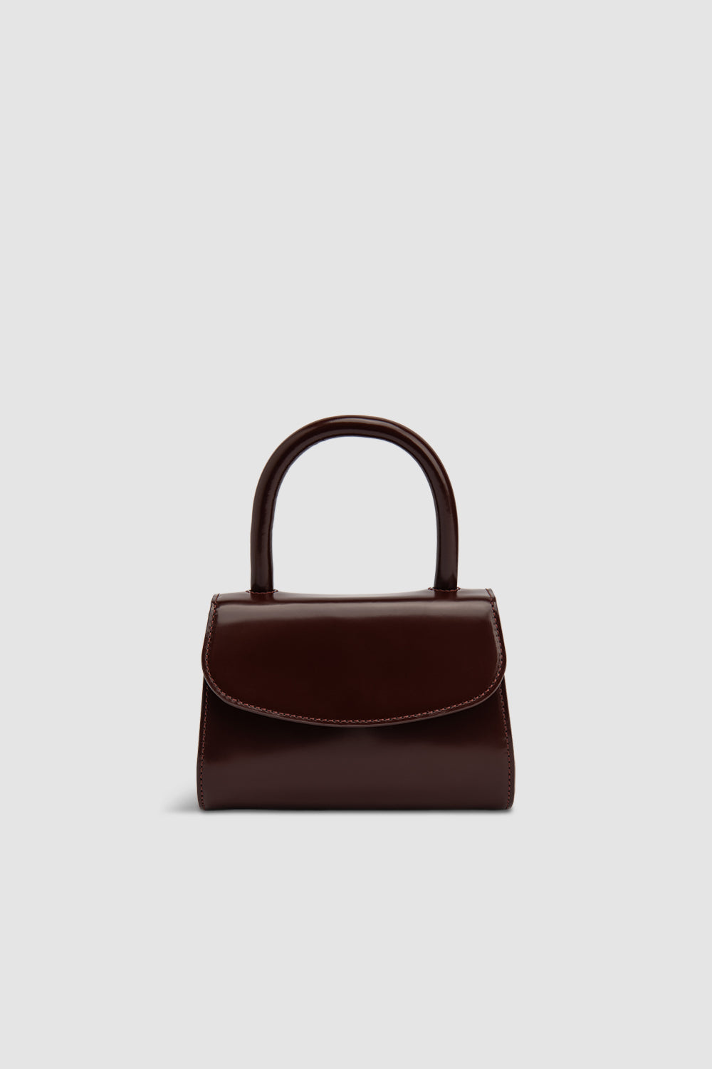 By Far Mini 2.0 Semi Patent Top-Handle Bag