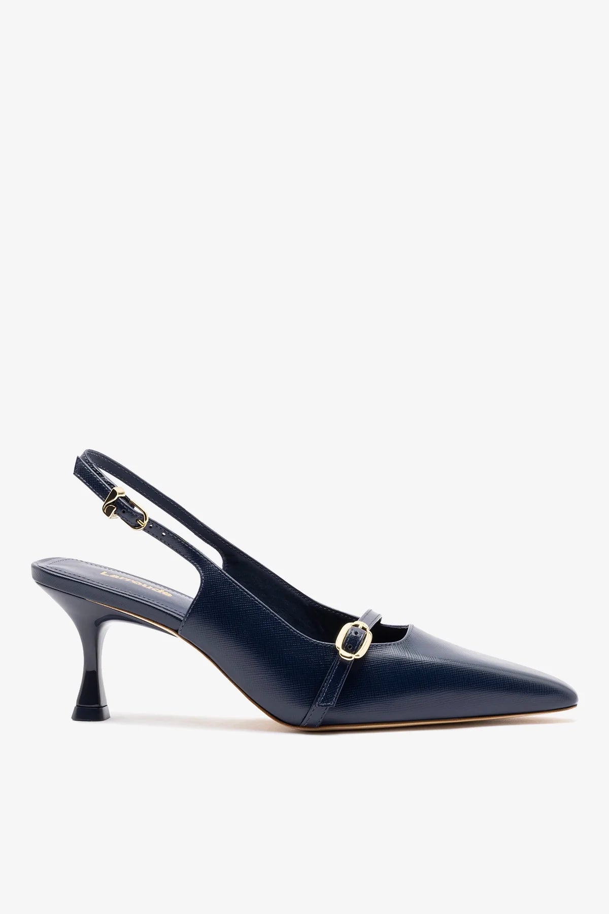 Larroudé Ines Pump Indigo Leather