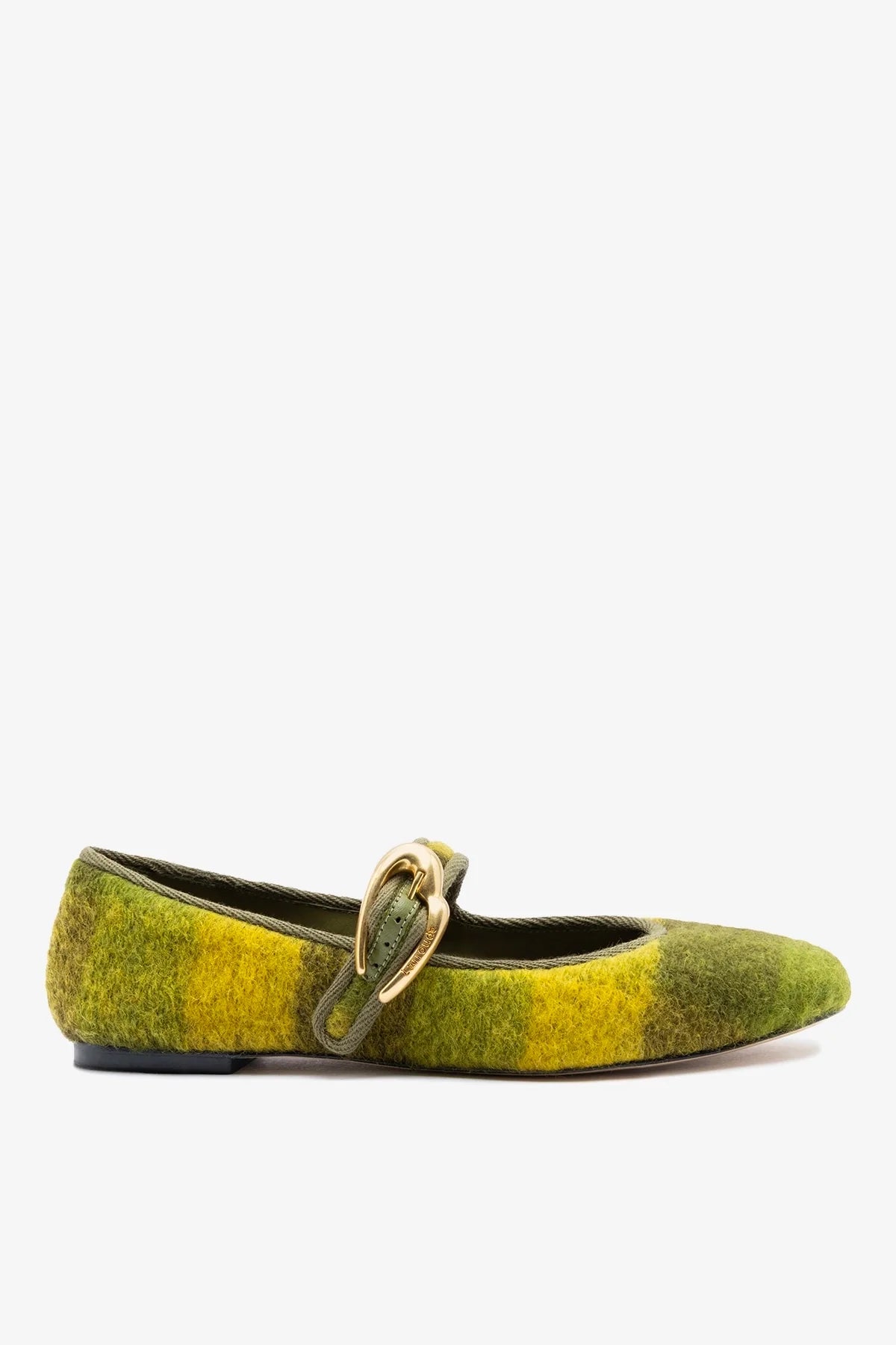 Larroudé Verona Ballet Flat Cactus Printed Felt