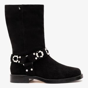 Larroudé Sonora Boot Black Suede