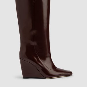 By Far Drama Semi Patent Knee-High Boot