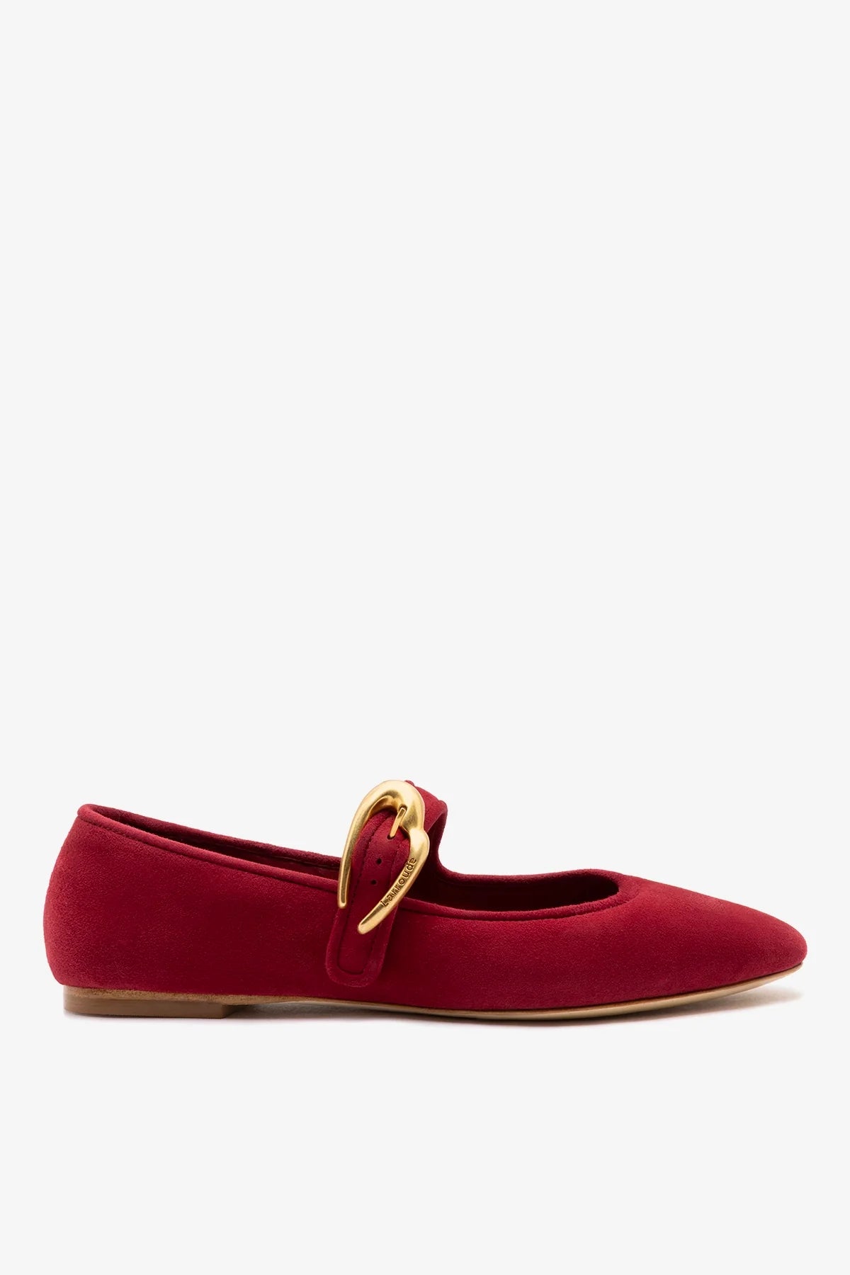 Larroudé Verona Ballet Flat Lipstick Red Suede