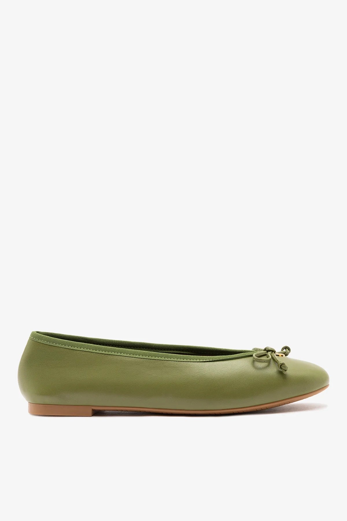 Larroudé Pavlova Ballet Flat Seaweed Leather