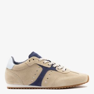 Larroudé Stella Sneaker Oyster Gray Suede