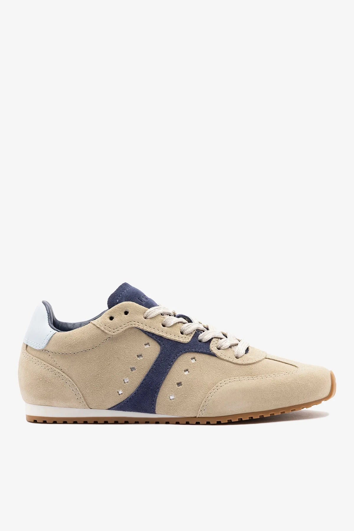 Larroudé Stella Sneaker Oyster Gray Suede