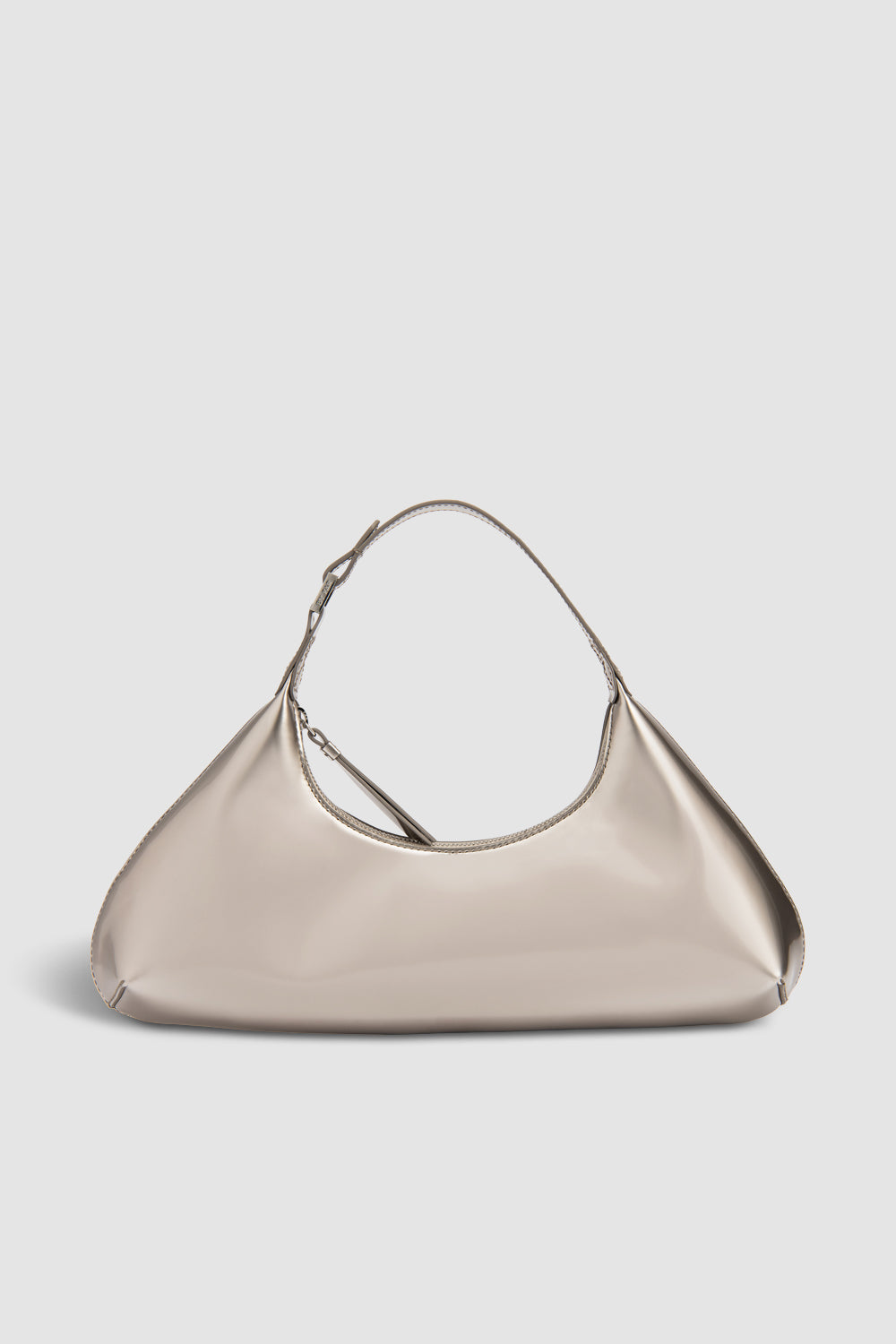 By Far Amberette Metallic Top-Handle Bag