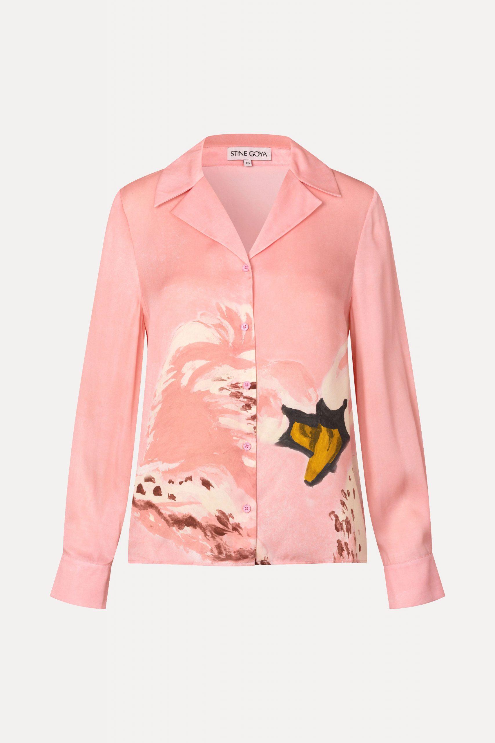 Stine Goya Wide Point Collar Shirt - Swans
