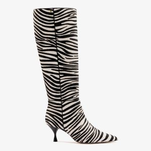 Larroudé Georgia Boot Zebra Hair Leather