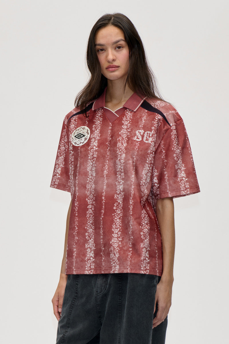 Stine Goya Boxy T-Shirt - Striped Flowers
