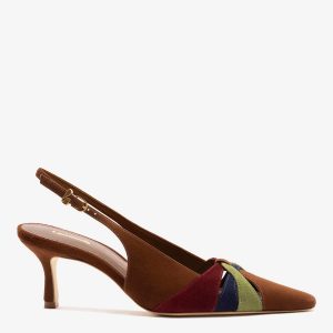 Larroudé Kirstin Pump Burnt Umber Suede