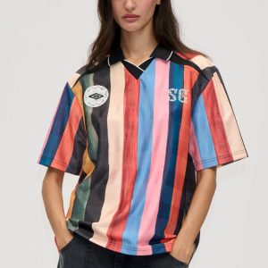 Stine Goya Boxy T-Shirt - Multicolour Stripes