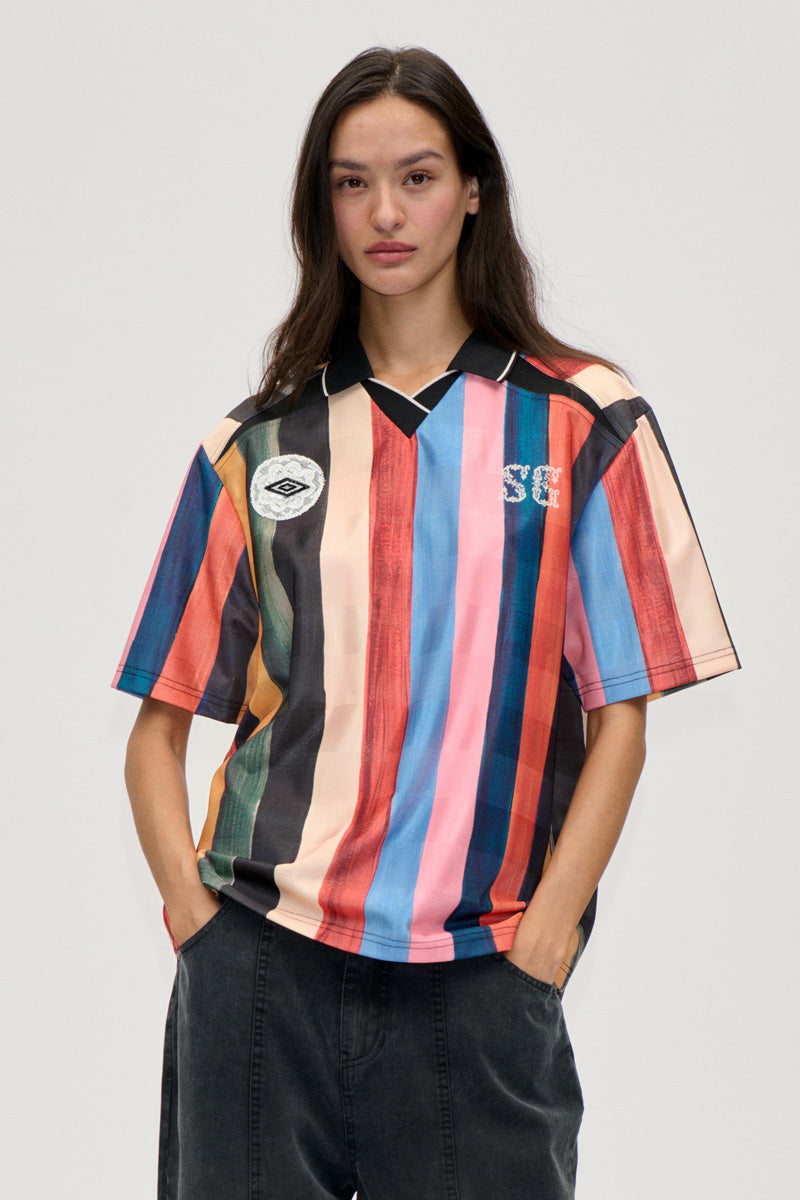 Stine Goya Boxy T-Shirt - Multicolour Stripes